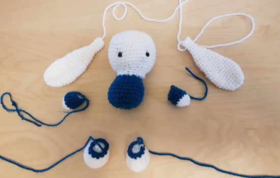 lapin en crochet, tuto étape 2