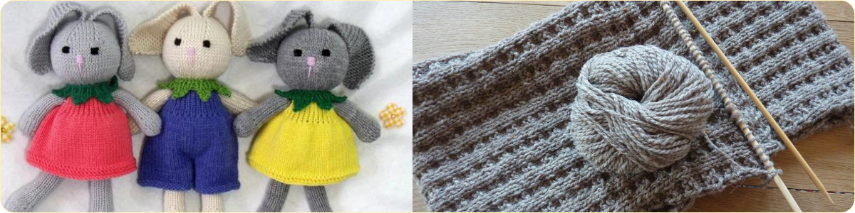 photo de lapin en tricot