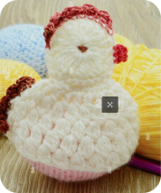 photo de poule en crochet