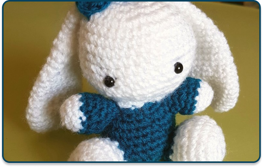 photo de lapin en crochet par Julia